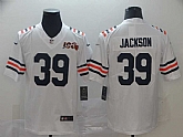 Nike Bears 39 Eddie Jackson White 2019 100th Season Alternate Classic Retired Vapor Untouchable Limited Jersey,baseball caps,new era cap wholesale,wholesale hats